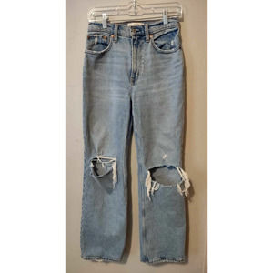 Abercrombie & Fitch Light Blue Distressed Skinny Jeans